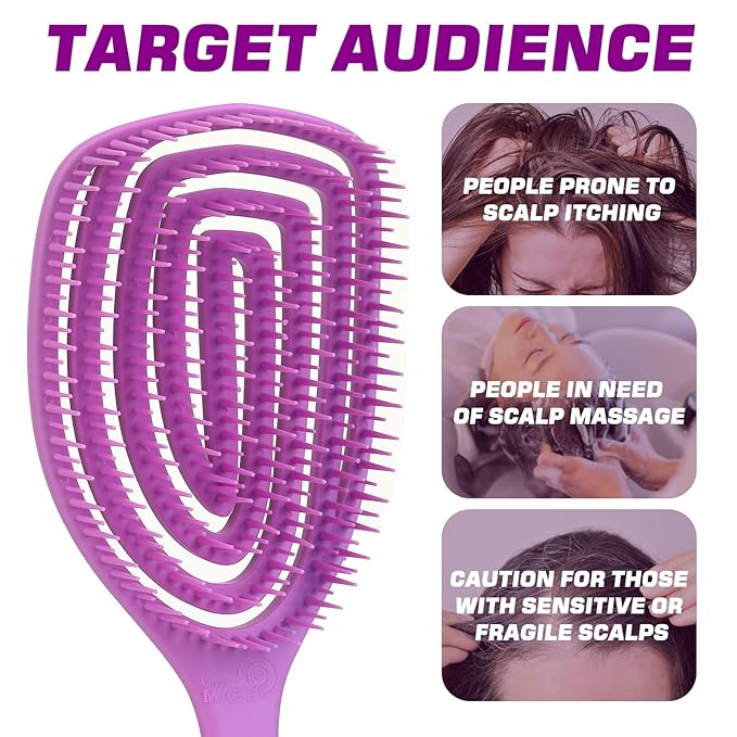 Candy Brush Scented Detangling Hair Brush for Wet or Dry Hair, Professional Vented Brush for Thick, Coarse & Curly Hair for Women and Girl. Eliminates Knots & Scalp Massage, Idea Gift