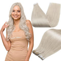 Full Shine Tape in Hair Extensions Human Hair Blonde Color 1000 Tape Extensions Silky Straight Remy Hair Extensions Real Human Hair Double Sided Tapes Brazilian 50 Grams 24 Inch 20Pcs Add Length