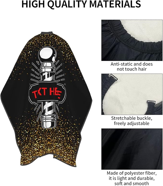 Custom Barber Cape for Men Personalized Professional Hair Cutting Cape with Text for Home Salon Barbershop