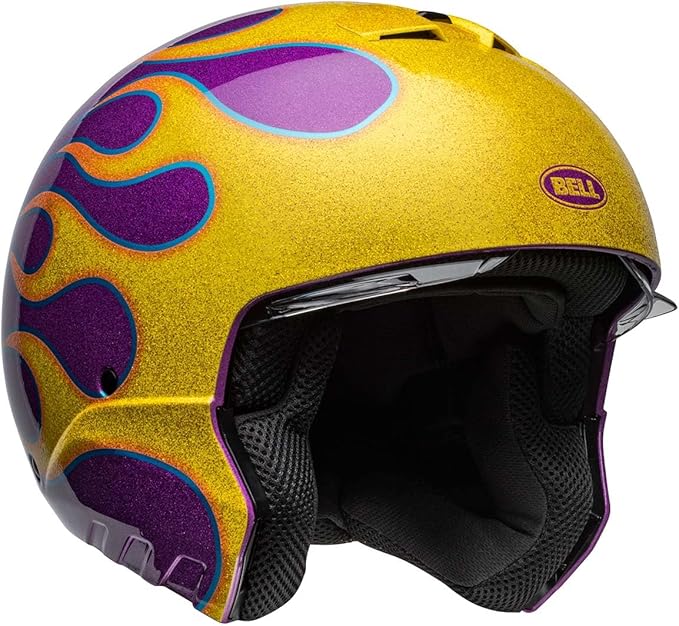 Bell Broozer Helmet (Gloss Ignite Purple/Yellow - Large)