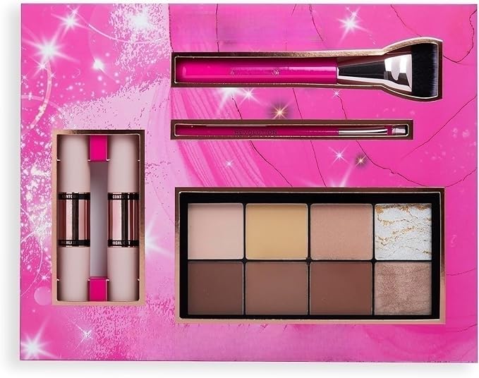 Contour Makeup Gift Set, Contour Sticks, Contour Brushes & Contour Palette Included