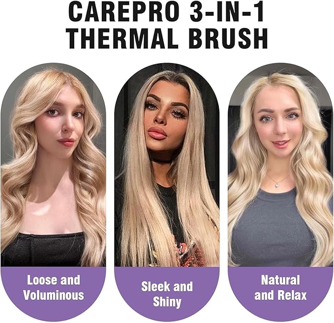 zavarea Thermal Brush, 1.5 Inch Heated Round Brush Stylers, 800M Negative Ions Ceramic for Less Frizz Damage, 4 Temperature Set, Dual Voltage for Travel, Easy Use Boosts Shine, Youthful Pink
