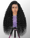 13x6 Deep Wave Lace Front Wigs Human Hair 180% Density curly human hair wig for Women 13x6 Wet and Wavy HD Transparent Lace Frontal Wigs Human Hair Pre Plucked with Natural Baby Hair 26inch