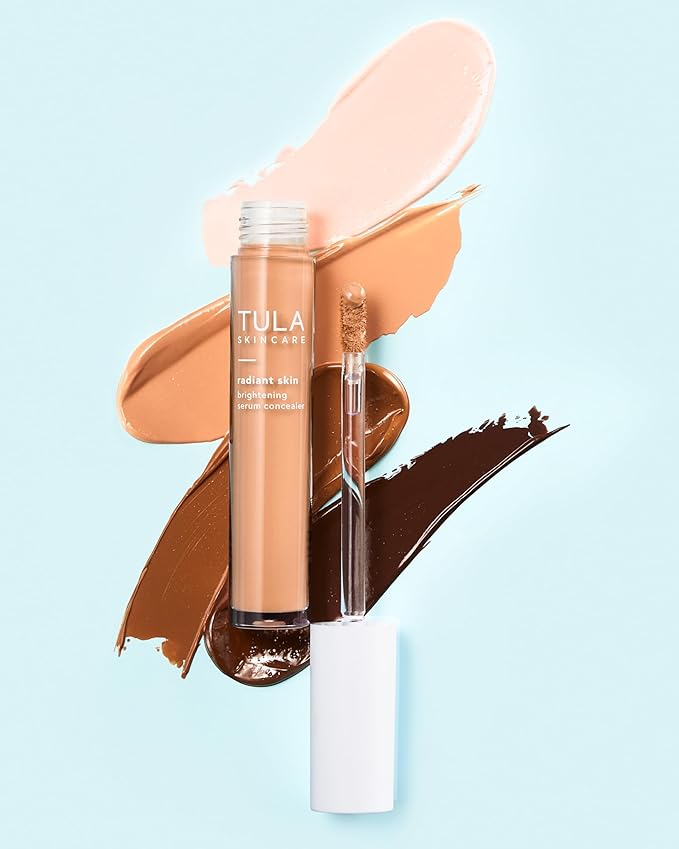 TULA Skin Care Radiant Skin Brightening Serum Concealer - Conceals Dark Circles & Discoloration, Longwearing & Crease-Resistant, Brightens the Appearance of Skin Over Time, Shade 115, 0.18 fl oz.