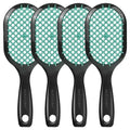 4 Pack Vented Detangling Hair Brush - Detangler Hairbrush with Soft Bristles for Effortless Tangle Free - Ideal for Wet Dry or Curly Damaged Hair for Women Men Kids