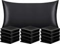 NTBAY 12 Pack Satin King Pillowcases for Hair and Skin, Luxurious and Silky Pillow Cases with Envelope Closure, 20 x 36 Inches, Black