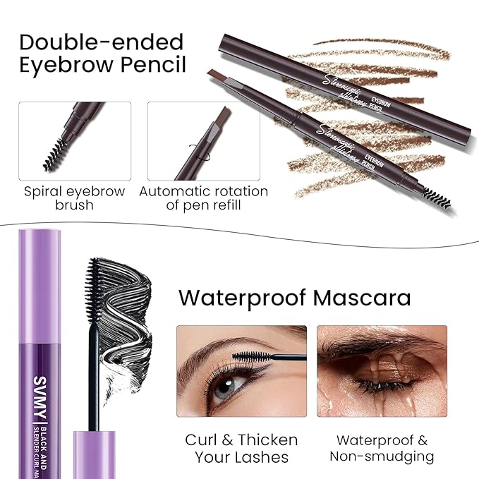 Makeup Present Set for Teen Girl, Travel Makeup Kit for women, Makeup Full Kit for Beginner & Professionals, Makeup Bundle Include 12 Color Matte Eyeshadow Palette, Natutal Foundation, Lip Gloss