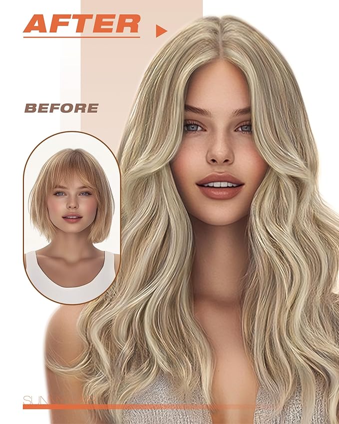 Sunny Hair Tape in Hair Extensions Human Hair, Blonde Hair Extensions Tape in Highlight Blonde Human Hair Tape in Extensions 12 inch 30G
