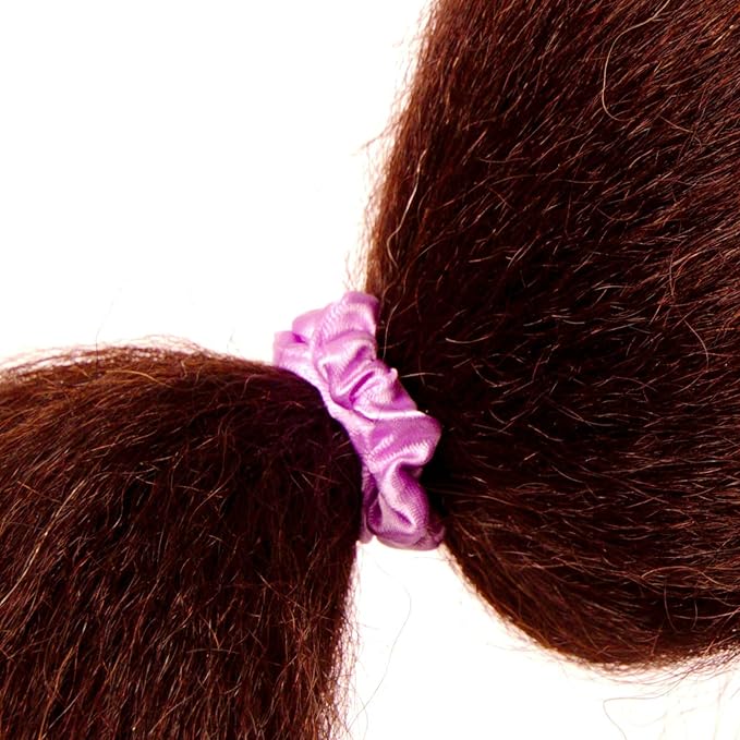 Amelia Beauty, Lavender Satin Small Scrunchies, 12-Pack – No Damage Hair Ties for Women, Gentle & Durable Hair Accessories, 2.5in x 0.5in