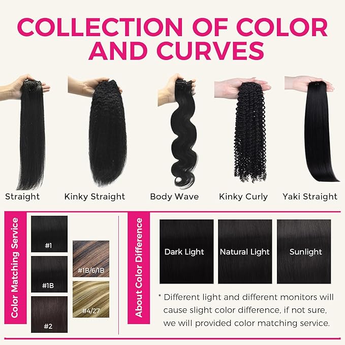 Lashey Human Hair Extensions Clip in Extensions Light Yaki Straight 18 Inch 7pcs 120g Hair Extensions Human Hair Natural Black Real Hair Extensions Clip in Human Hair for Women