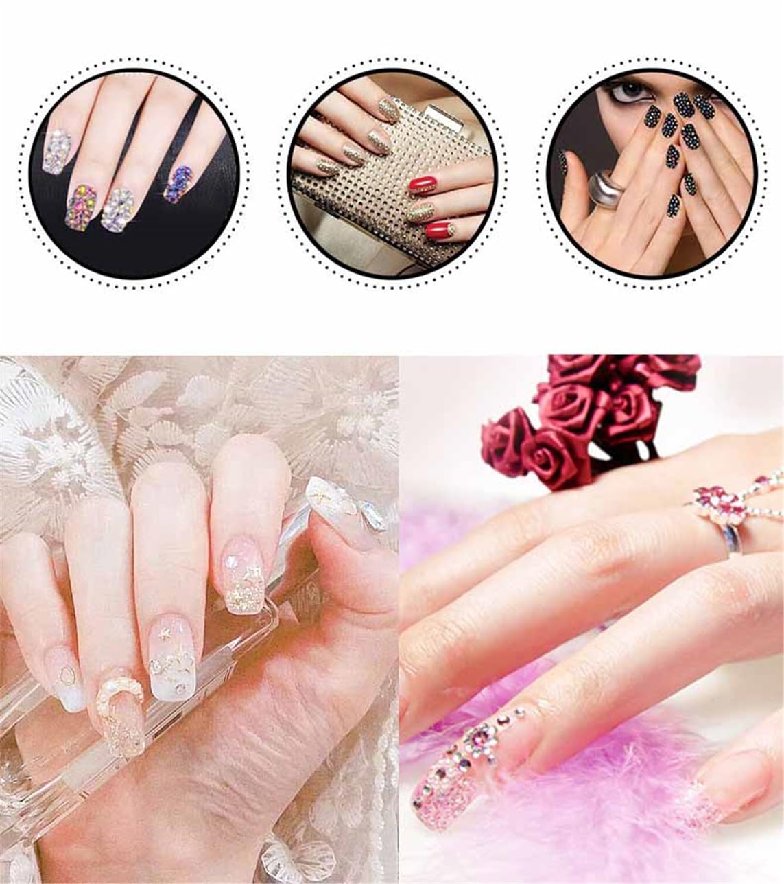 720 Pcs SS30 6mm Flatback Rhinestones for Nails Art Crafts Glitter Round Shine Gems AB Crystals DIY Clothes Shoes （Sapphire AB）