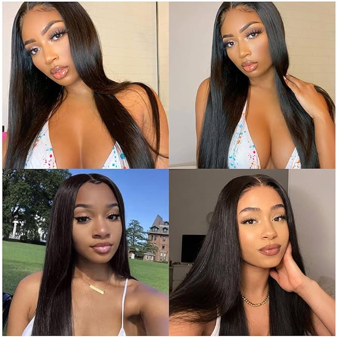 Bundles Human Hair Color 1B Straight Bundle Brazilian Virgin Soft and Silky Remy Hair 3 Bundles 24 26 28 Inch Double Weft Natural Black Straight Bundle Hair Weave 300g