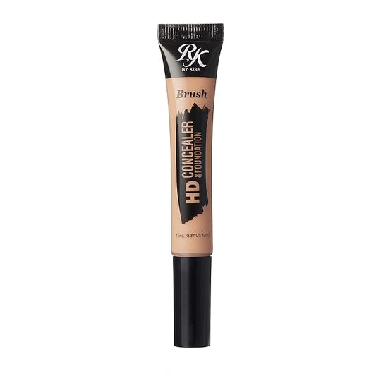 Ruby Kisses HD Concealer & Foundation Flawless Full Cover Brush Face Makeup (Medium Bisque)