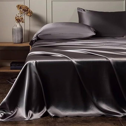 100% Mulberry Silk Pillowcase for Sleeping Women, 22 Momme Silk Pillow Cases for Hair and Face, Zipper Closure, Hypoallergenic Pillow Cases USA Made, 1 Pcs 20"x30" (Queen, Slate Grey)