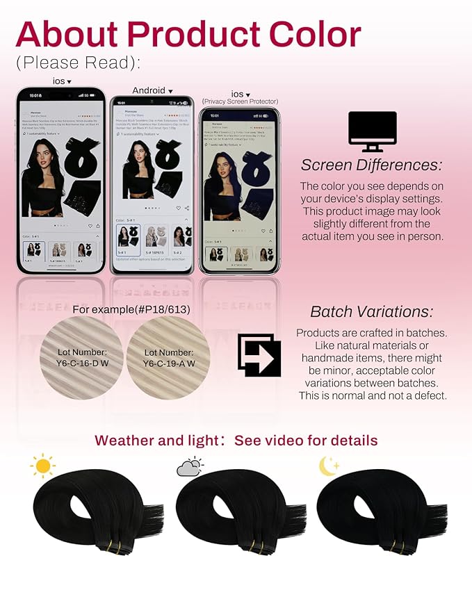 Moresoo Black Seamless Clip in Hair Extensions 18Inch Invisible PU Weft Seamless Hair Extensions Clip ins Real Human Hair Jet Black #1 Full Head 7pcs 120g