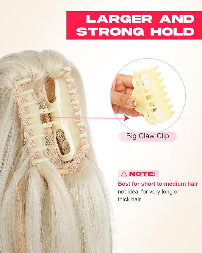 Ponytail Extension – 16” Claw Clip in Ponytail Hair Extensions Natural Soft Synthetic High Pony Tail Hairpieces for Women (Medium Blonde, 16 inch)