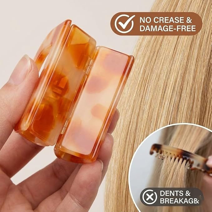 Magnetic Hair Clips - Strong Hold No-Slip Styling Clips, Tropical Sunset No-Crease Sectioning Clip Set for Women, Seamless Flat Magnetic Hairpins for Thick Thin Hair, Professional Salon & Home Use