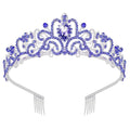 Didder Tiaras for Women, Dark Blue Crystal Crowns for Women Princess Crown Tiaras and Crowns for Women Girls Women's Headbands Halloween Christmas Bridal Wedding Prom Birthday Party Gift