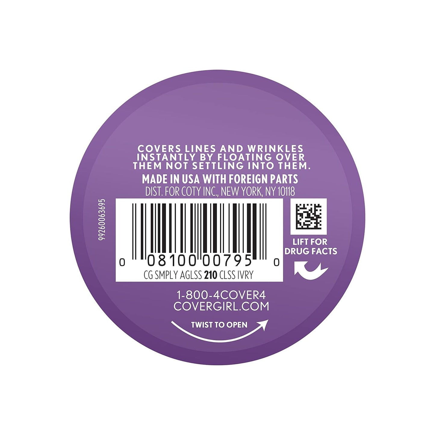 COVERGIRL+OLAY Simply Ageless Instant Wrinkle-Defying Foundation 210 Classic Ivory 0.44 Fl Oz & Simply Ageless 3-in-1 Liquid Foundation Classic Ivory