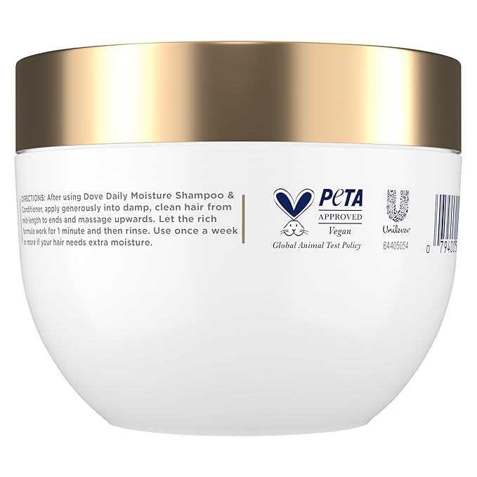 Dove Hair Hyaluronic Moisture for Dry Hair 10-in-1 Hydrating Hair Mask with Bio-Protein Care Technology and Hyaluronic Serum 9.2 Fl Oz