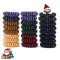 Spiral Hair Ties,24 Pcs Hair Scrunchies for Women's Hair Elegant Hair Bands Hair Elastics No Damage Comfortable Non-Slip Hair Coils Accessories for Girls Kids and All Occasions
