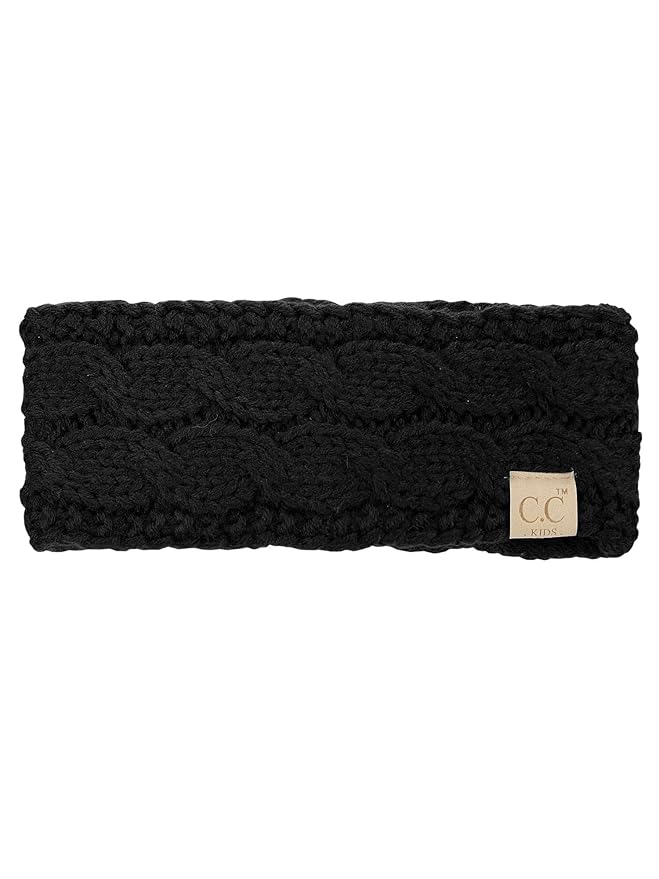 C.C Children's Kids' Winter Warm Cable Knit Fuzzy Lined Ear Warmer Headband