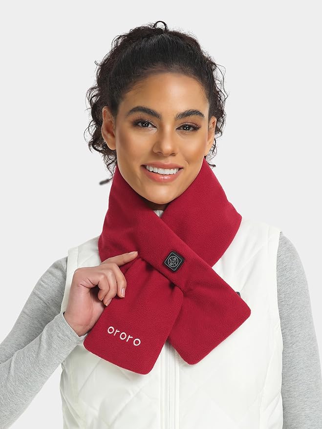 ORORO Heated Scarf, Up to 12 Hours of Warmth, Heated Neck Warmer with Rechargeable Battery