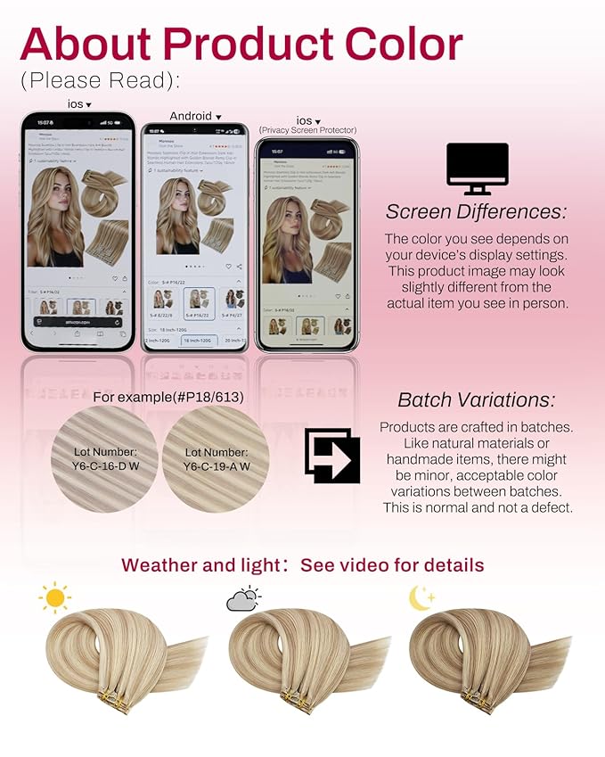 Moresoo Seamless Human Hair Clip in Extensions Blonde Highlights Real Human Hair Extensions Clip ins Remy Dark Honey Blonde with Medium Blond Invisible Pu Skin 120g/7pcs 22 inch