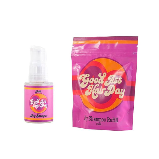 Powder Dark Dry Shampoo Bottle + Refill Bundle, All Natural, Handmade in WI