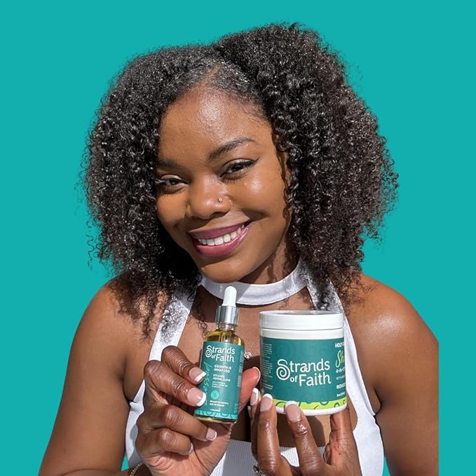 Strands of Faith Shape 4-in-1 Styling Cream | Moisturizer, Leave-In, Styler & Oil | Promotes Growth & Length Retention | Defines Curls, Reduces Frizz & Adds Shine | Twist-Outs & Braid-Outs | 8oz