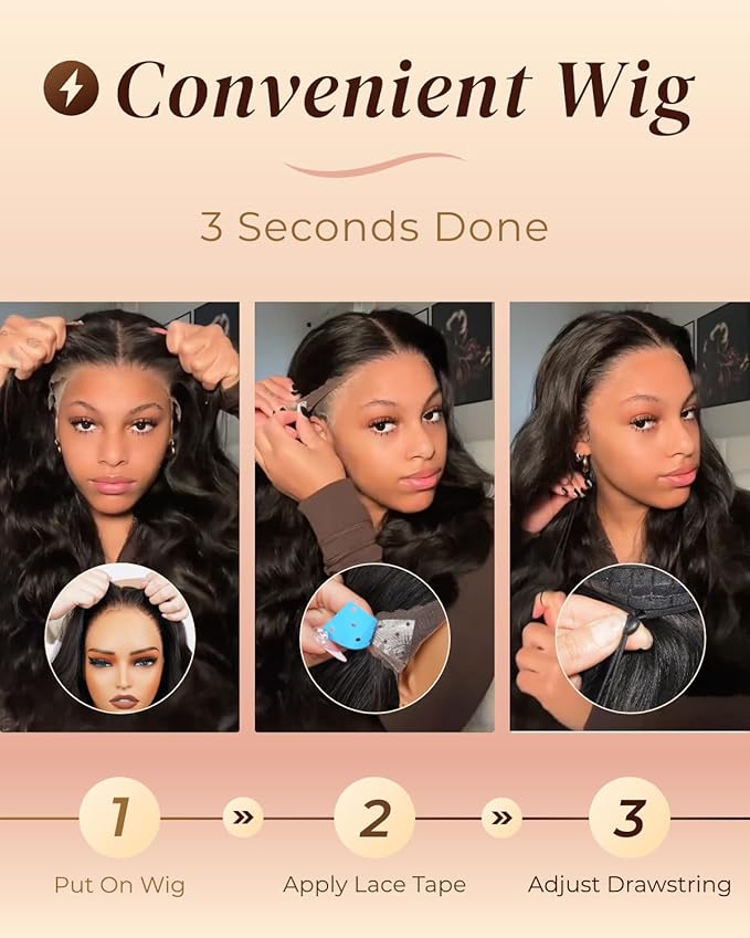 Arabella Hair 13x6 Lace Front Wigs Human Hair 210% Density Glueless Wig Human Hair 100% Body Wave Human Hair Wigs 12A Pre Plucked Pre-Bleached Pre-Cut Glueless Wig (24inch,13x6 body wave)