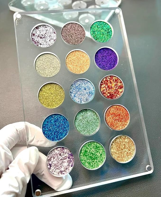 New EMPTY Magnetic Eyeshadow Palette DIY Acrylic All Transparent Elegant Eye Shadow Makeup Palette 26mm*15 holes