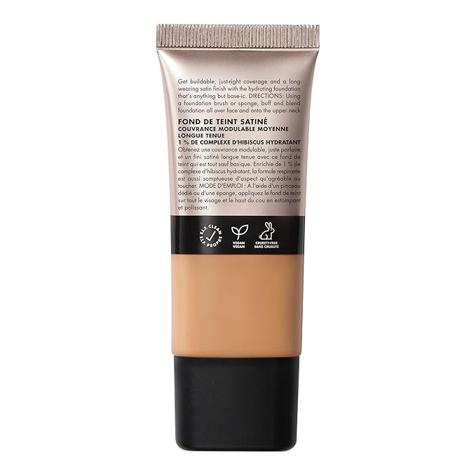 e.l.f. Soft Glam Foundation, Medium Coverage, Long-Lasting & Buildable Foundation For A Smooth, Satin Finish, Vegan & Cruelty-Free, 33 Medium Warm