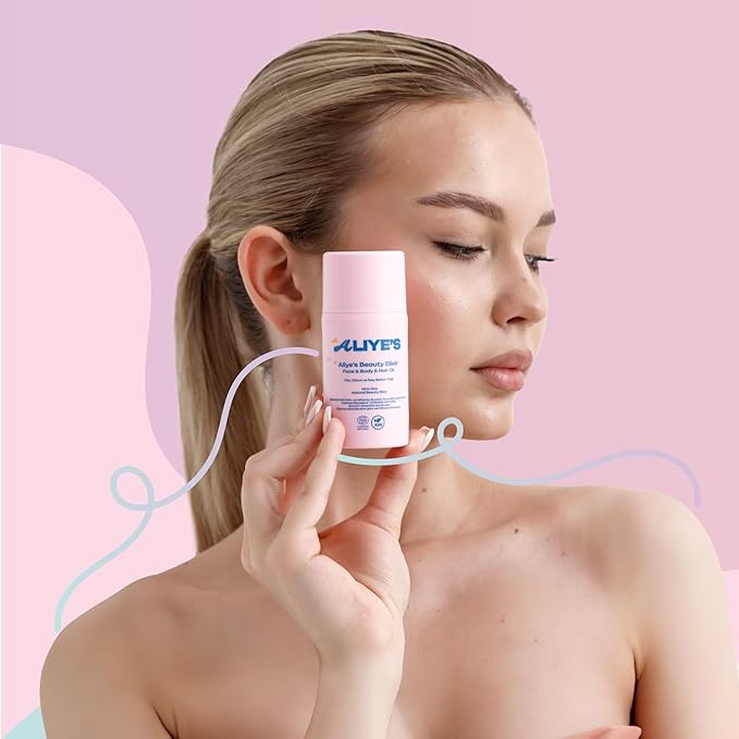 ALIYE'S A Beauty Elixir - All In One - Face & Body & Hair Oil Ecocert/Cosmos Natural Certified, Vegan, Non-GMO, Alcohol - Silicone Paraben Free, Derma