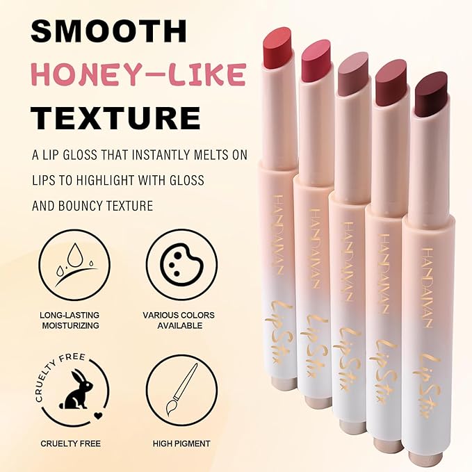 Lip Balm Click Slick, Honey Melting Lip Glow Oil, Moisturizing and Long-lasting Lip Plumper, Non Sticky Lipstick with Coconut Oil (01 Tomatoes)