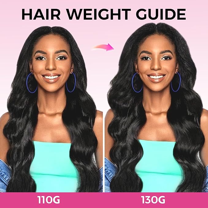 Lashey Seamless Clip in Hair Extensions Human Hair 130g 7pcs Body Wave Thick Remy Human Hair Extensions 24 Inch Natural Black Clip ins with Full End