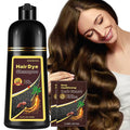 Instant Chestnut Brown Hair Dye Shampoo for Vibrant Hair Color, Natural Herbal Hair Color Shampoo Hair Dye, 3 in 1 Coloring & Care Formula Lasts 3-4 Weeks, Easy & Quick to Use for Women Men, 500ML
