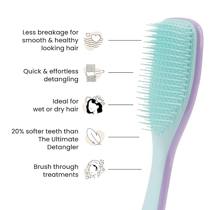 Tangle Teezer Fine & Fragile Ultimate Detangler Brush, Dry & Wet Hair Brush to Detangle & Reduce Breakage, Lilac/Mint