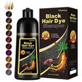 Instant Black Hair Dye Shampoo, Natural 3-in-1 for Gray Coverage in 10-15 mins, Long-Lasting Color Effect for Women and Men, 16.9 Fl Oz (Black)