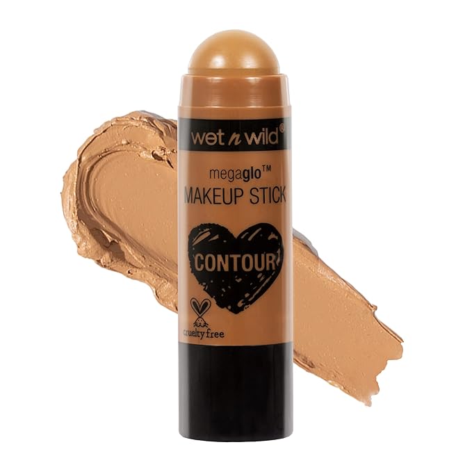 wet n wild MegaGlo Makeup Stick Conceal Contour Brown Oak's On You 1.1oz & Nude For Thought Versatile Cheek Color