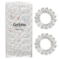 Upgraded Version Spiral Hair ties for Women, No Crease Clear Coil Hair Ties Spiral Ponytail Holders Scrunchies, Hair Coils/Phone Cord Hair Ties for Thin Hair/Soft Elastic. (8,Transparent)