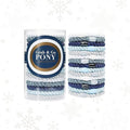 L. Erickson Grab & Go Ponytail Holders, Atlantic, Set of Fifteen - Exceptionally Secure with Gentle Hold