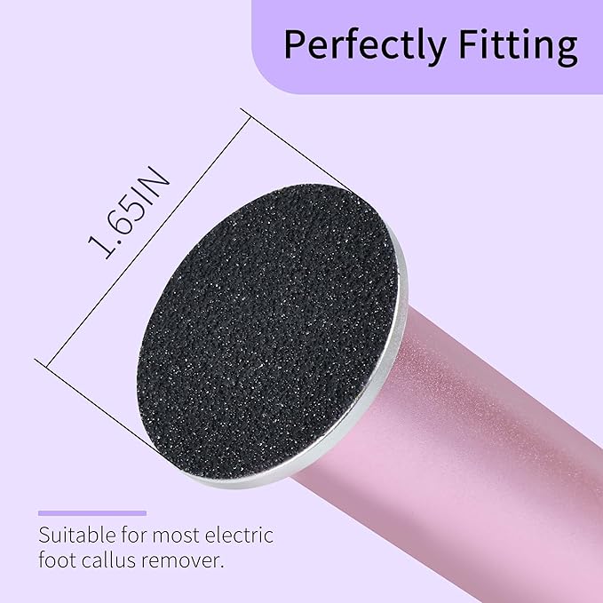 120PCS Coarse 80 Grit Replaceable Sandpaper Discs for Electric Foot Callus Removers - 42mm Heavy-Duty Foot File Refills - Fast Dead Skin & Callus Removal