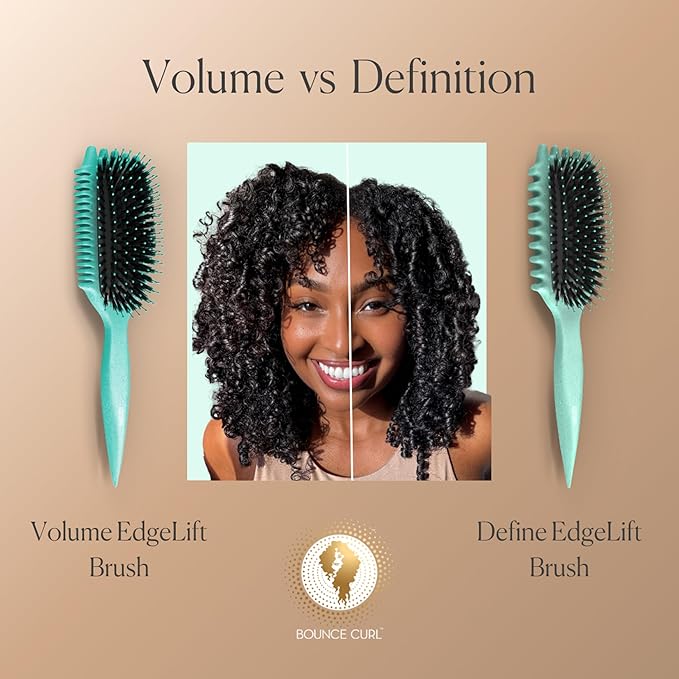 Bounce Curl Teal Volume EdgeLift & Teal Define EdgeLift Brush Bundle for Curly Hair