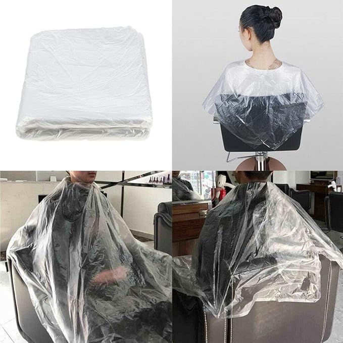100 Pcs Disposable Hair Salon Capes