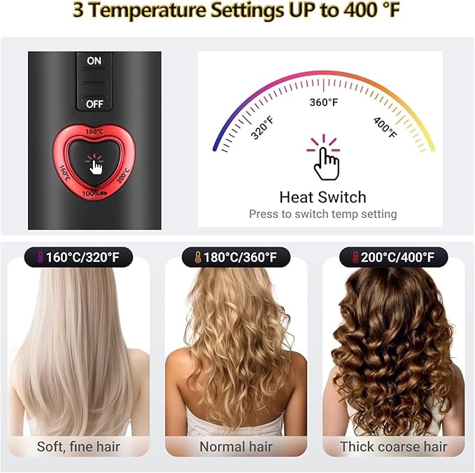 JMFONE Mini Cordless Hair Straightener,Portable Travel Size Flat Iron with 3 Adjustable Temperatures for Thin Fine Hair,USB-C Rechargeable Heats Up in Seconds - Ideal for Quick Hair Styling Anywhere