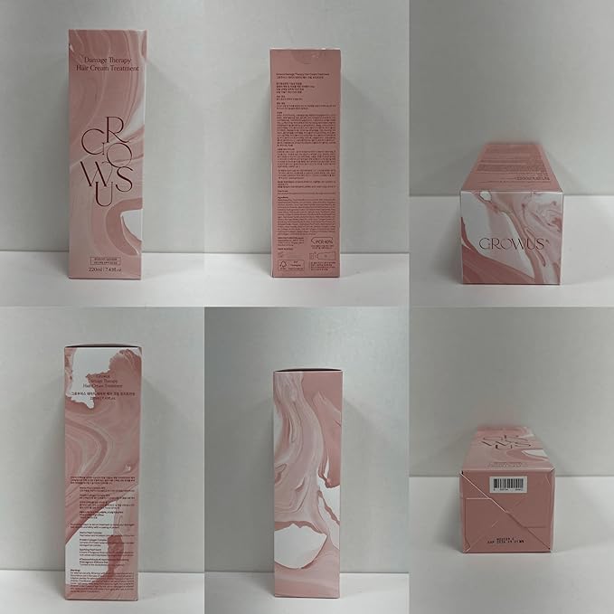 GROWUS Damage Therapy Protein Hair Treatment 7.43 fl oz | Repair & Hydrate for Dry, Brittle Hair | Creamy Deep Conditioner with Bulgarian Rose Musk Scent | Paraben & Sulfate Free | K-Beauty