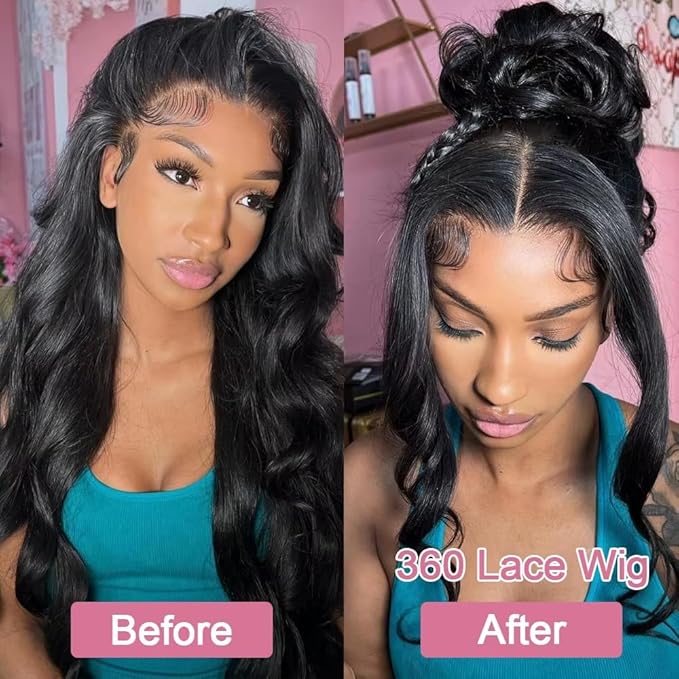 Hidden Strap Invisi Strap Straight 360 Glueless Wigs Human Hair Pre Plucked Pre Bleached Brazilian Virgin Wig With Drawstring 250 Density HD Full Lace Front Wigs Human Hair 26 Inch