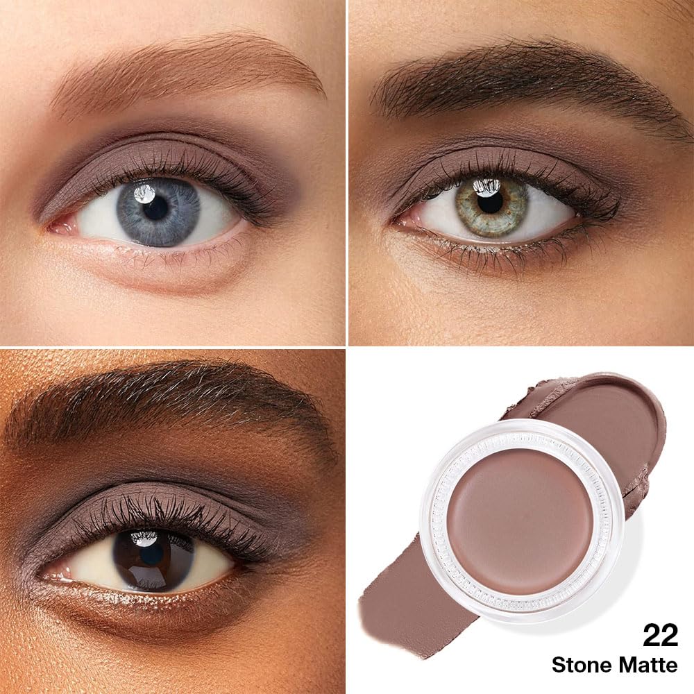 Single Cream Stone Matte Eyeshadow Palette Makeup, Natural Single Mini Instant Holographic Eyeshadow For Women, Sombras Crema Para Ojos, Talc, Paraben & Cruelty Free, 22