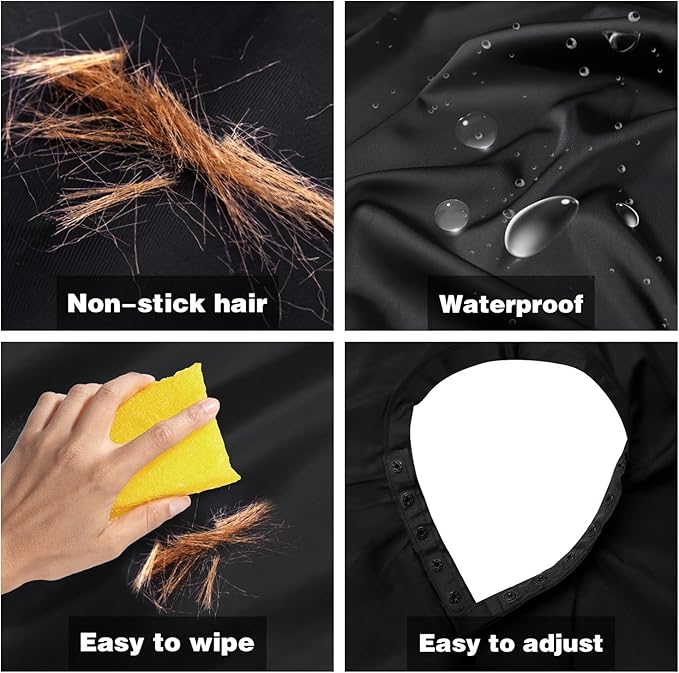 Professional Salon Barber Cape for Men/Women - Hairdressing Waterproof Hair Cutting Cape with Adjustable Snap Closure,Salon Equipment for Hair Stylist and Home Use,cutting capes for hairstylist